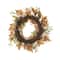 Glitzhome® 24" Fall Neutral Sunflower, Pumpkin and Leaf Wreath